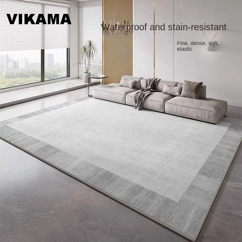 VIKAMA Crystal Pile Living Room Dirty Resistant Easy Care Non-Slip Carpet Premium Feeling Large Sofa Coffee Table Rugs