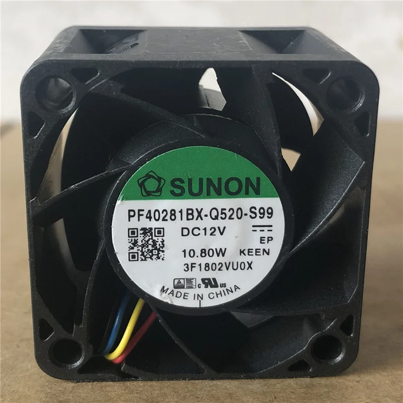 

4028 4 см 12 В 10,8 Вт Φ 13,8 Вт PF40281BX-Q520-S99 PWM 4-проводной охлаждающий вентилятор, воздуходувка