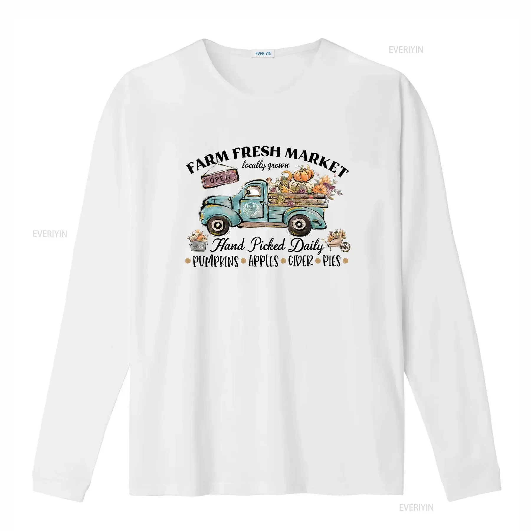 Fall SweaT T Shirt Farm Fresh Pumpkins Thanksgiving Cute Women Pumpkin vintage Washed Soft designer clothes Breathable
