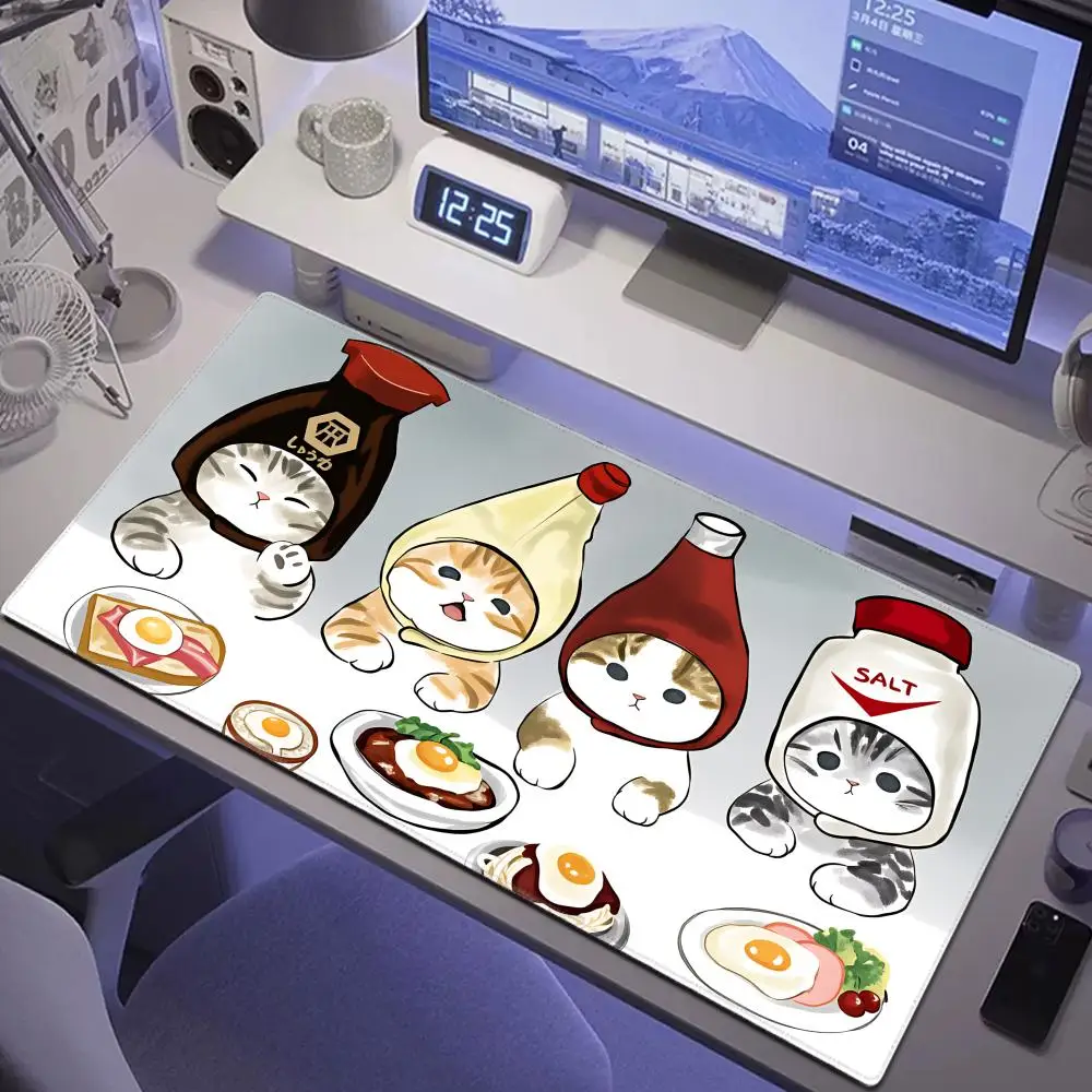 

HYBXAXC Funny Cats Mouse Pad Cute Anime Cats Mouse Pads for Wireless Mouse Desk Accessories Travel Mousepad with Non-Slip R