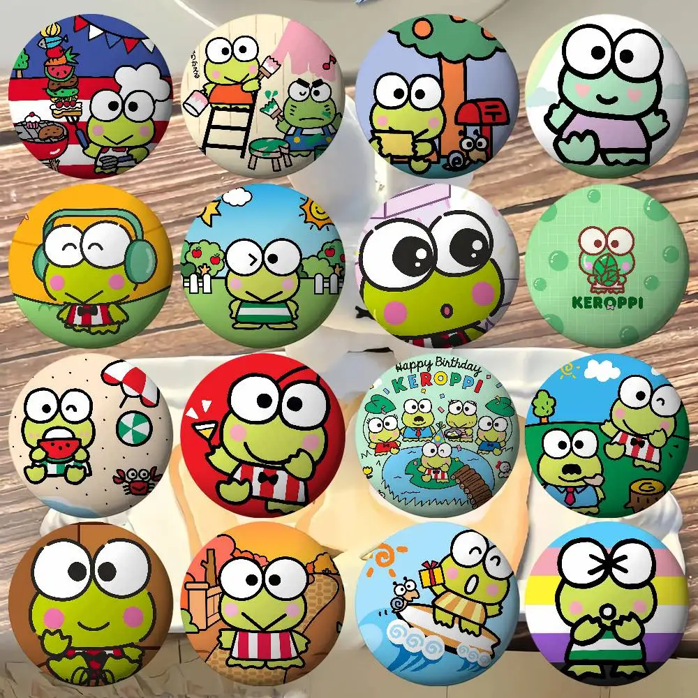 Niedliche K-Keroppis-Abzeichen, lustige kreative Knopfnadeln, Broschen, schöne Abzeichen für Kleidung, Rucksäcke, gute Geschenke für Kinder und Freunde