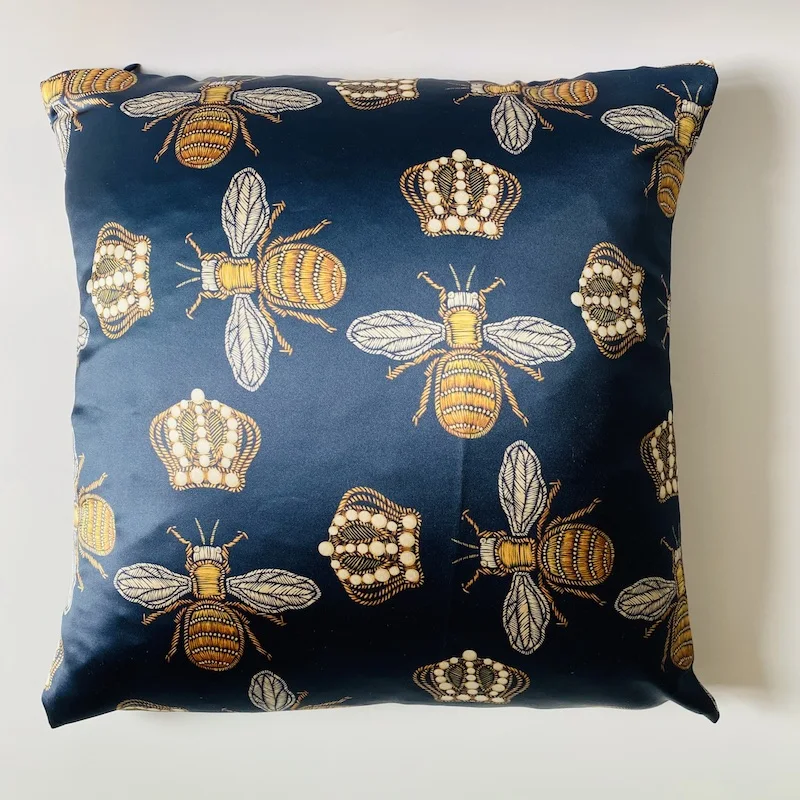 

Bee Pillows Royal Cushion Case Luxury Decorative Pillow Cover For Sofa Chair 45x45 Modern Home Decorations