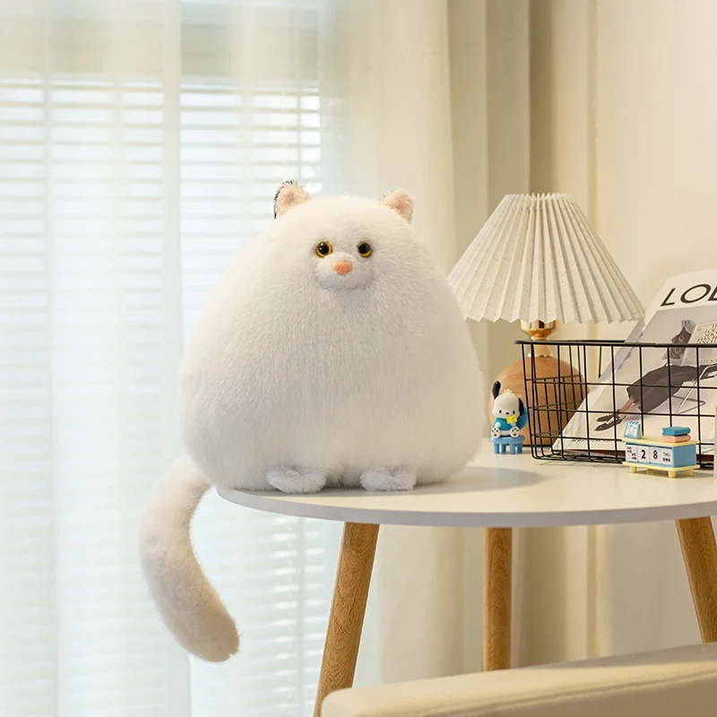 

28CM White Persian Cat Soft Stuffed Plush Toys Cute Animal Cat Plushies Doll Sofa Pillow Hugging Cushion Gifts Pet Kitten