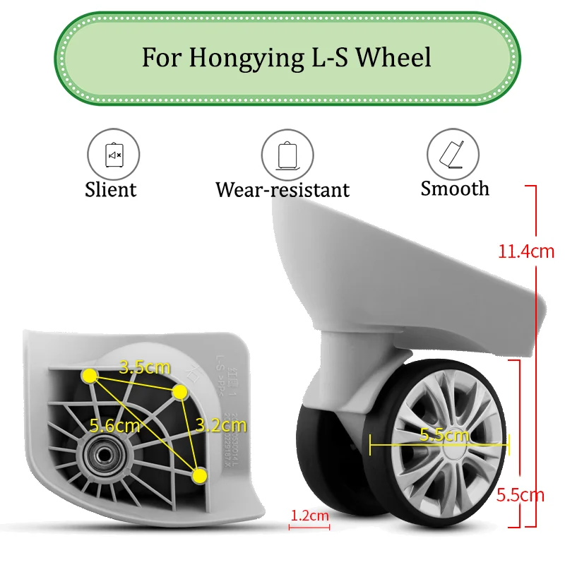 

Suitable For Hongying L-S Universal Wheel Trolley Case Wheel Replacement Luggage Pulley Sliding Casters Wear-resistant Repair