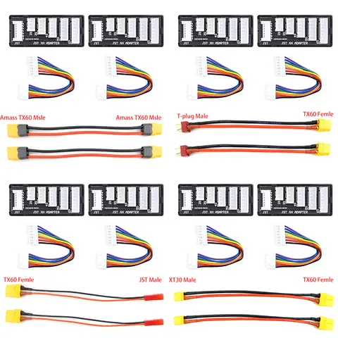 2pcs XT60/XT30/EC5/T Plug Charging Cable +2pcs JST-XH Balance Board For ISDT D2 P10 P20 Hota D6 P6 ToolkitRC M6D Balance Charger