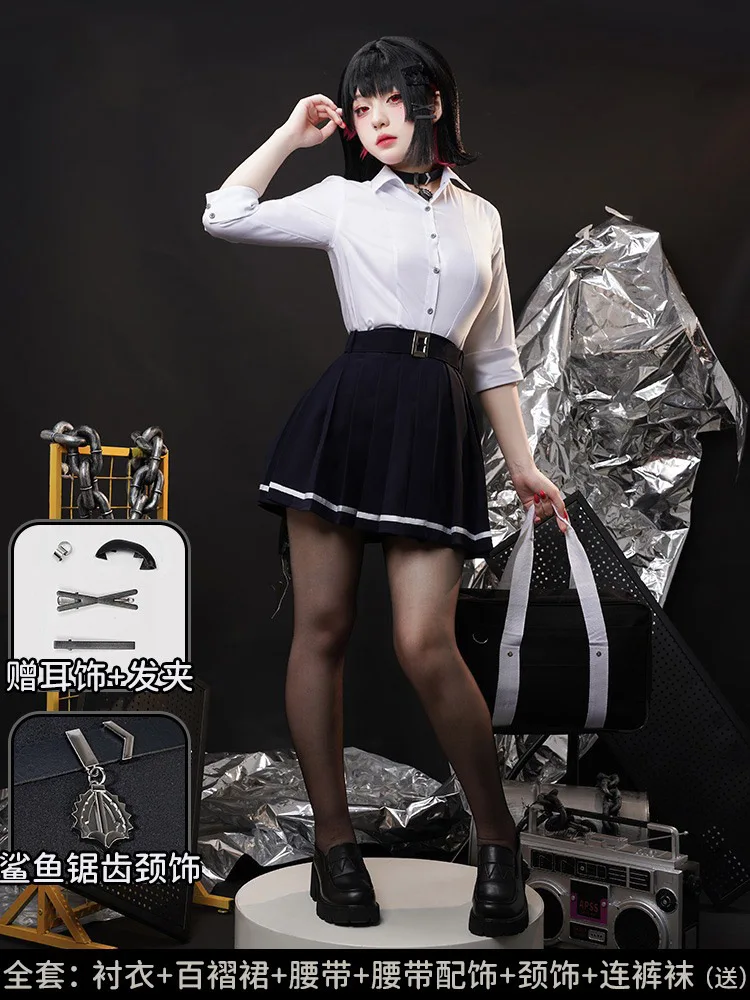 Presell New Game Zenless Zone Zero Ellen Joe Cosplay Costume School JK Uniform Wig Skirt Ellen Outfit Hallowmas Carnival Prop