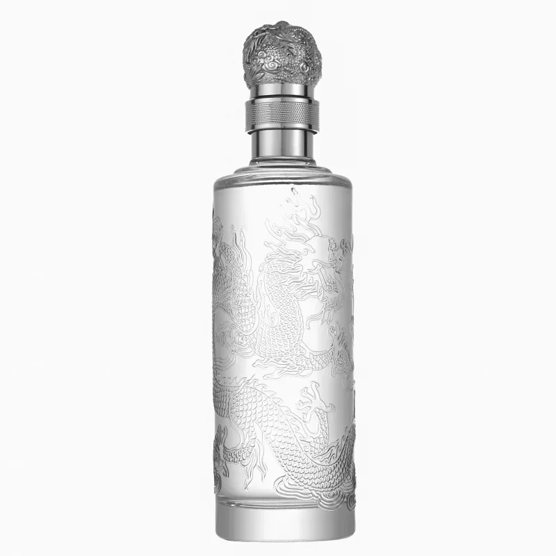 500ML Chinese Zodiac dragon engraved designs whiskey decanter Alcohol Bottle for Liquor Scotch Bourbon barware Decorations