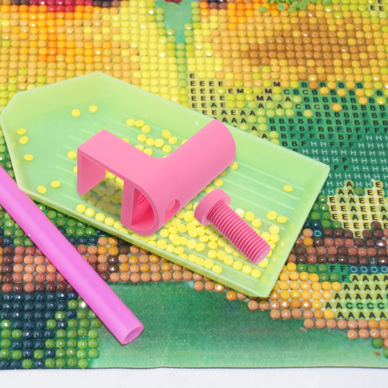 

2pcs Diamond Art Roll Holder Oil Clips For Fixation Portable Painting Canvas Roller Holder Set - Artists Painting Supplies,