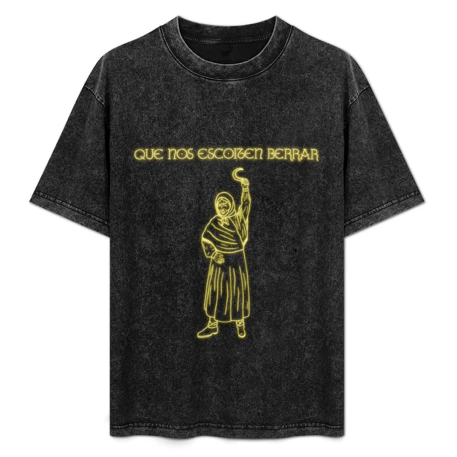 Camiseta BERRAR de la campesina galicana Let them escoiten us, camiseta básica de manga corta de mezcla de algodón