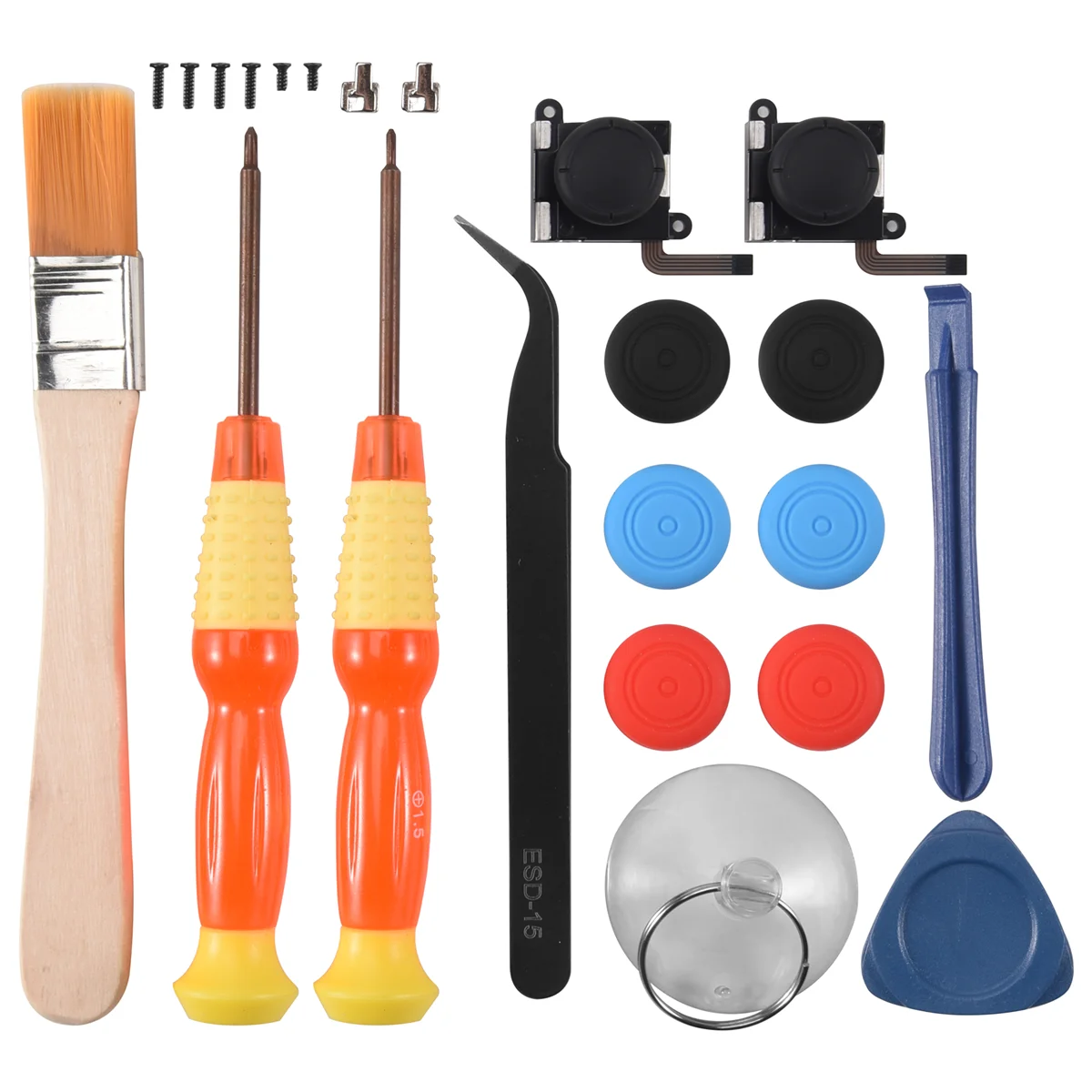 Kit de reparación de Joystick Joycon para Nintendo Switch, Kit de reparación de Joystick analógico, Con destornillador cruzado, 2 paquetes