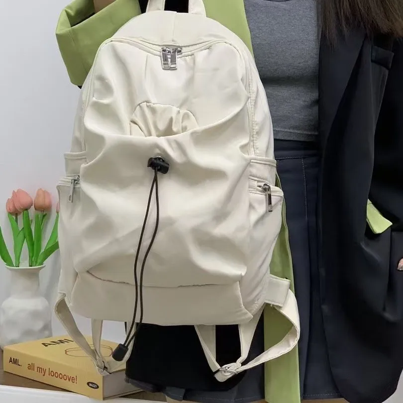 

2026 Рюкзак в студенческом стиле, уличный дорожный рюкзак, студенческий нишевый дизайн, большая вместительная сумка на шнурке