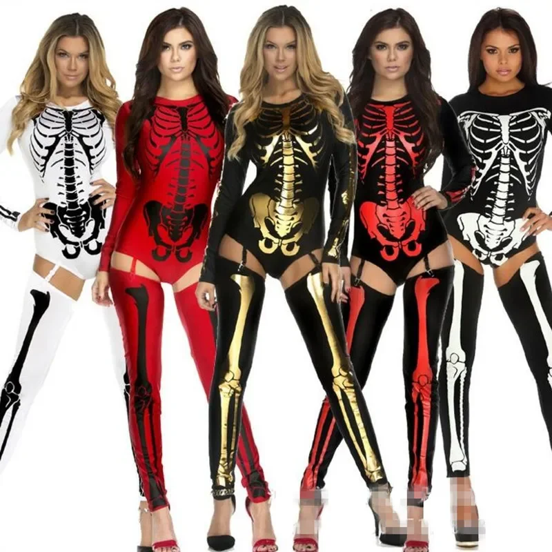 Skelet Zombie Kostuum Vrouwen Lady Cosplay Vampier Uniform Kostuums Halloween Kostuums Voor Vrouwen