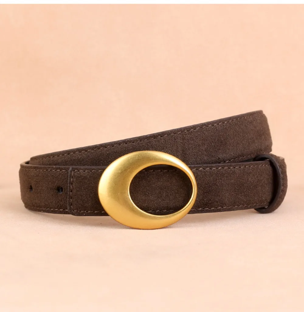 2026 women's belt women's new Korean style fashion versatile jeans belt women's decoration cow suede