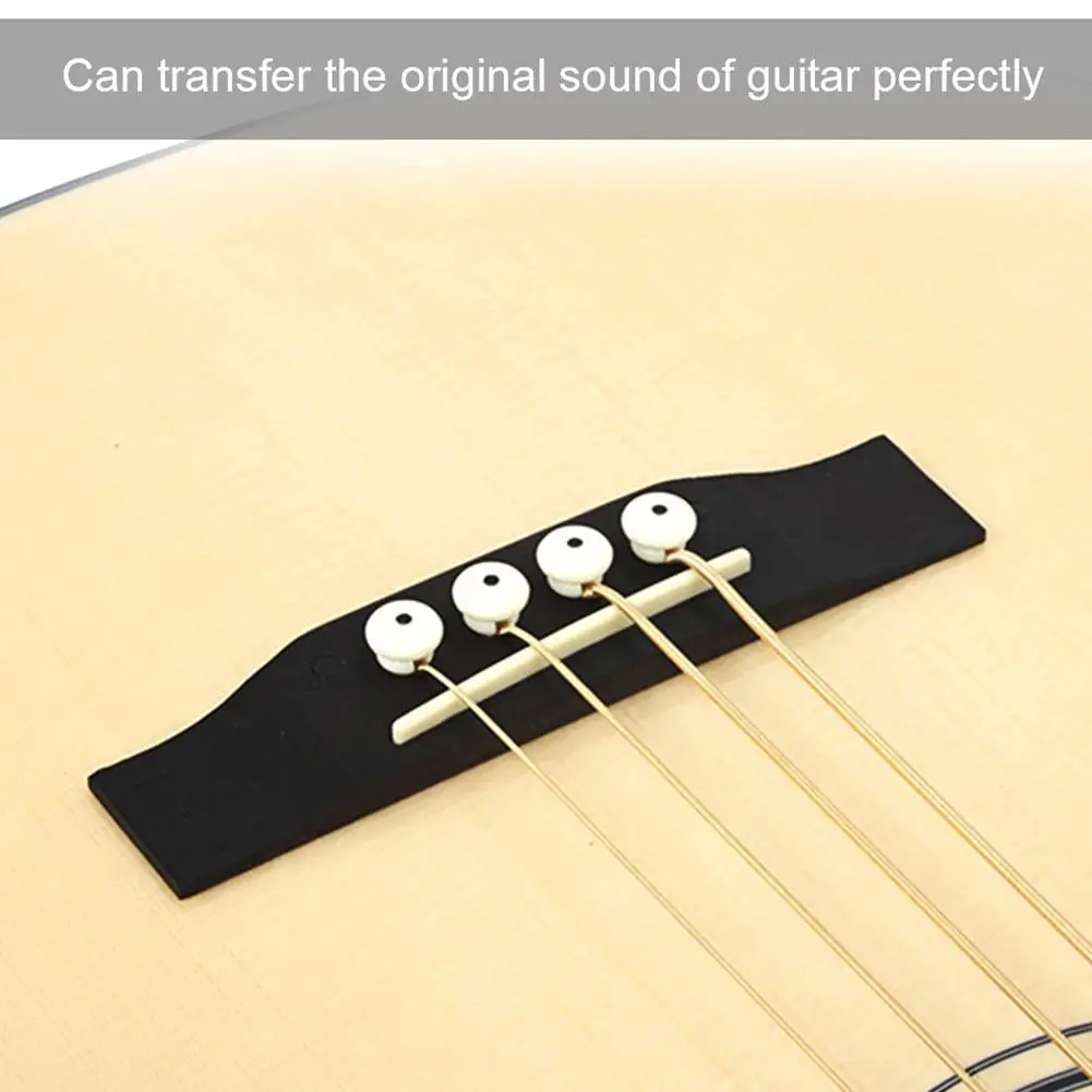 مجموعة من 4 أوتار جسر ودبابيس من خشب الورد الصوتي لقطع غيار الباس الصوتي الشعبي