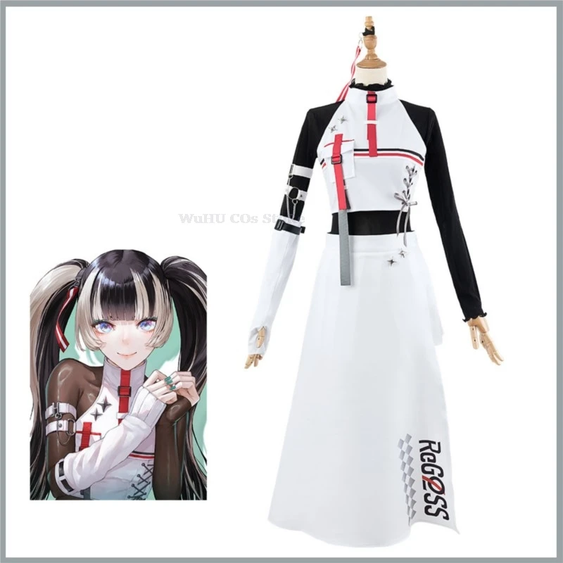 Anime Virtual YouTuber Juufuutei Raden Cosplay Costume Hololive DEV_IS ReGLOSS Juufuutei Raden Wig Top Skirt Woman Carnival Suit