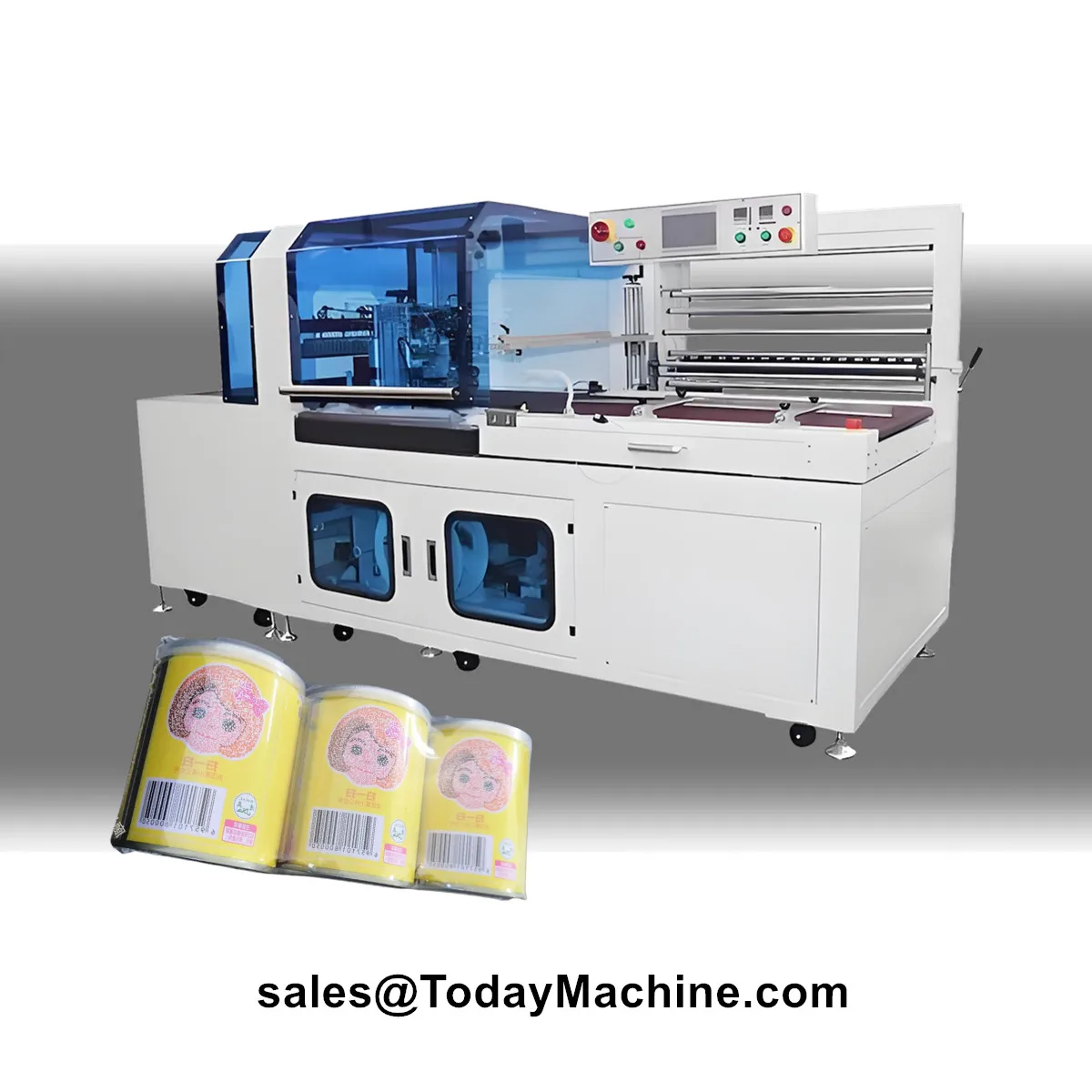 Automatic Plastic PE PVC Film Box Bottle Shrink Tunnel Thermal Heat Shrink Wrapping Machine
