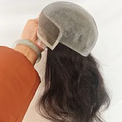 Transparent Swiss Lace Front For Touppe Human Hair Women's Wig Hairpieces Toupee For Men 8x10 Hair Toppers Replacement System