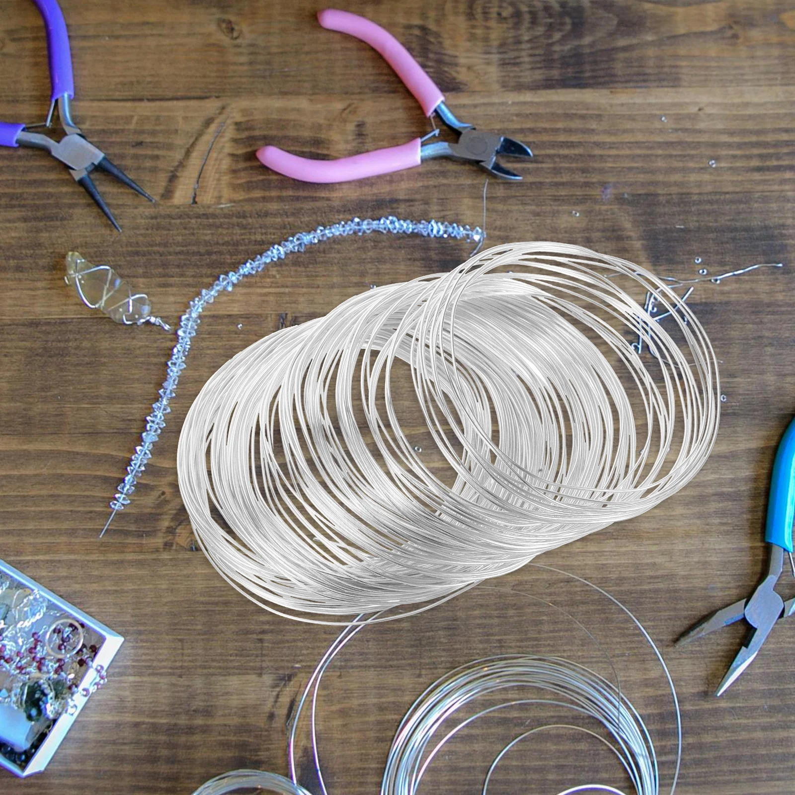 

1 Roll Aluminum Wire Flexible Bendable Metal Wire for Jewelry Crafting Sculpt Sculpting DIY Projects Silver Craft