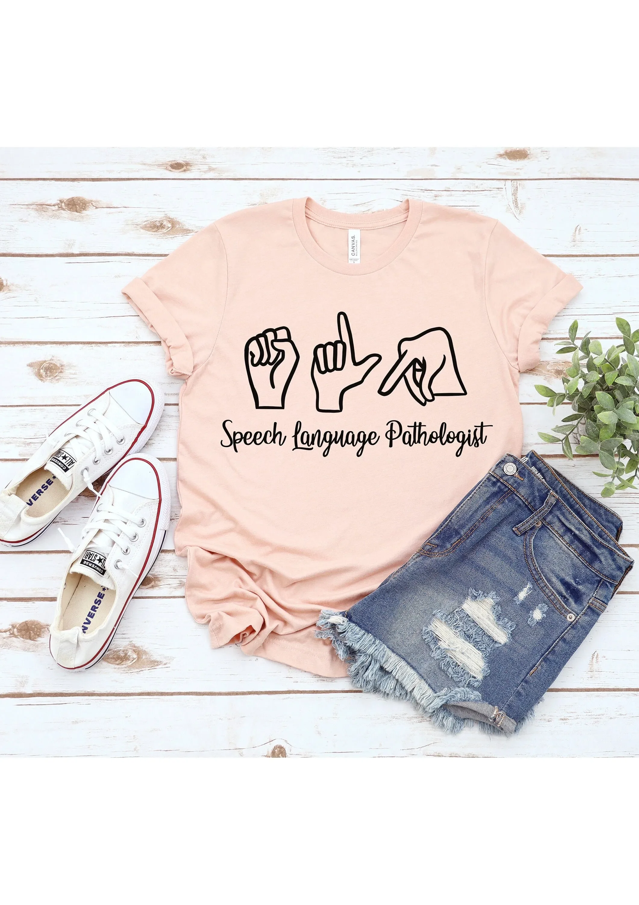 SLP T Shirt Speech Language PathologisT s Sign Therapist