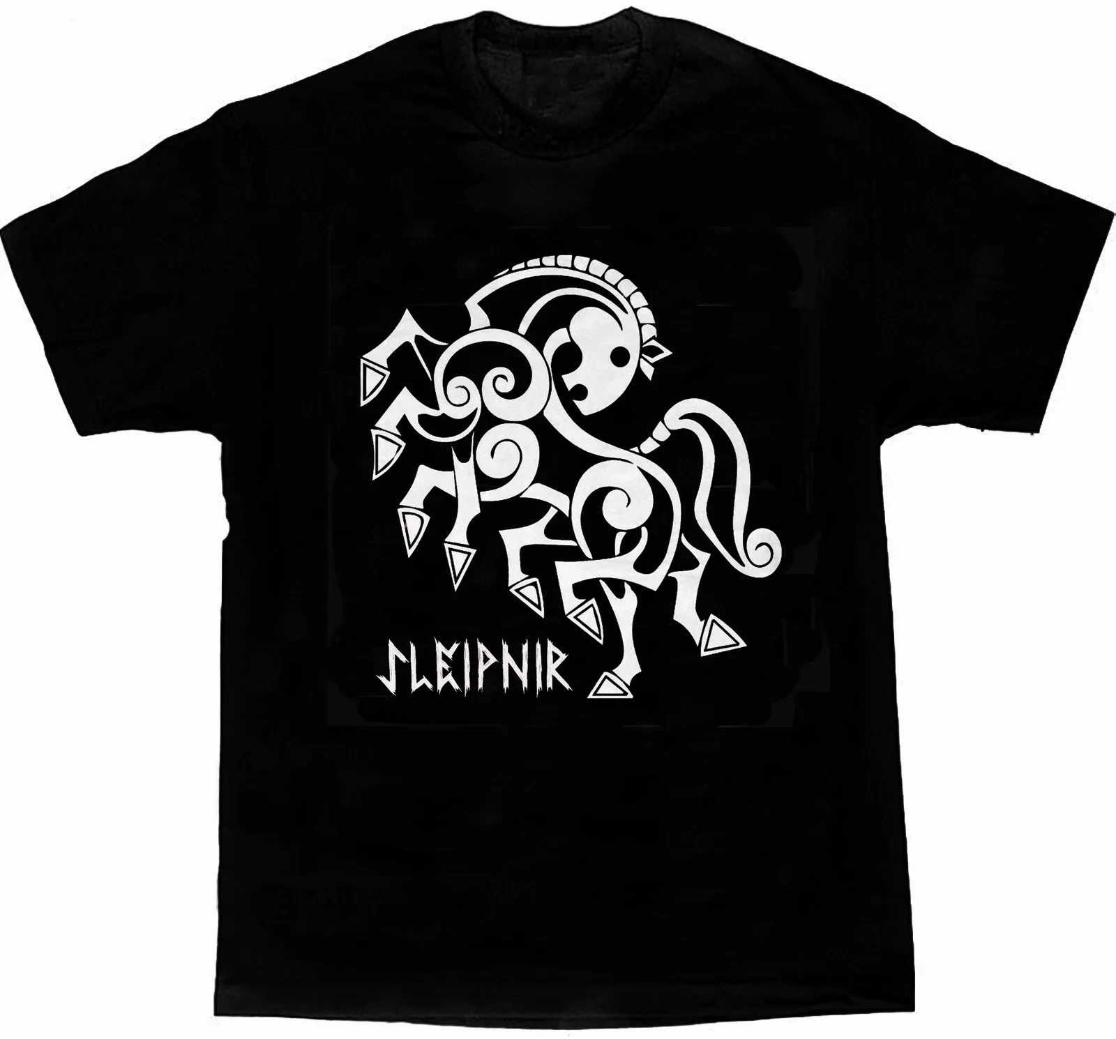 Norse Myth Eight-legged Horse of The God Odin Sleipnir T-Shirt 100% Cotton O-Neck Short Sleeve Casual Mens T-shirt Size S-3XL