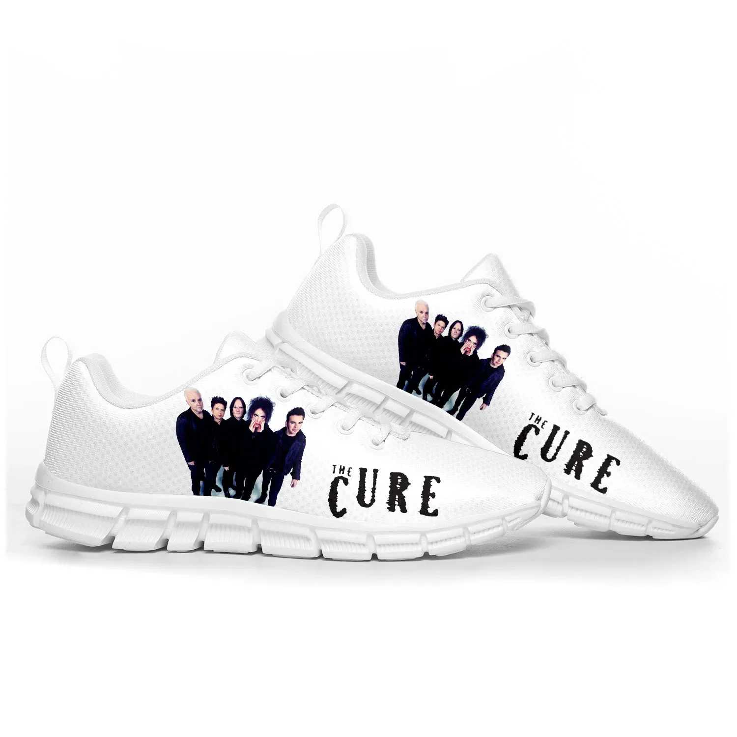 Cure Rock 밴드 로버트 스미스 스포츠 신발, 남녀공용, 십대 어린이 운동화, 맞춤형 하이 퀄리티 커플 신발, 흰색