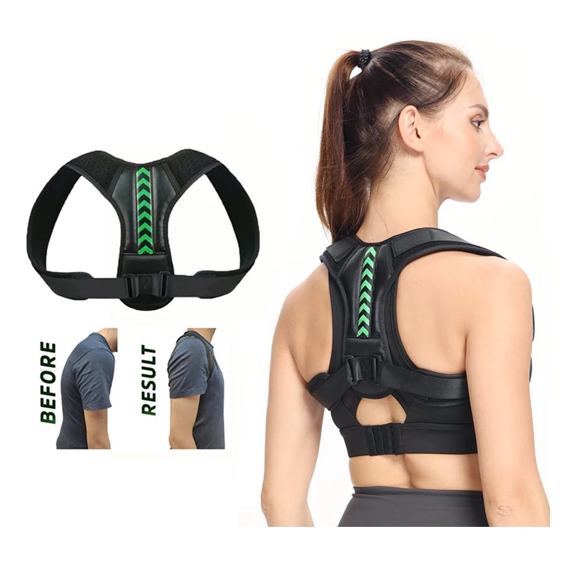 

1pcs Adjustable Posture Corrector Upper Back Brace Neck Shoulder Support Belt for Women And Men Spine Back Support
