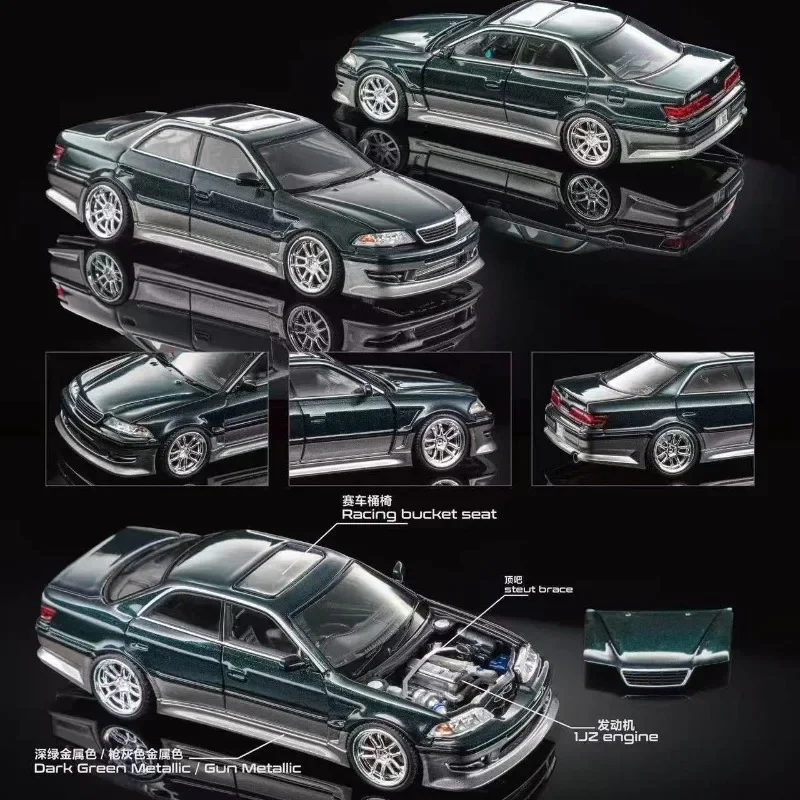 MORTAL 1:64 MARK II JZX100 Alloy Car Diecast Vehicles Collection Model Car Toy Gifts for Men Christmas Gift