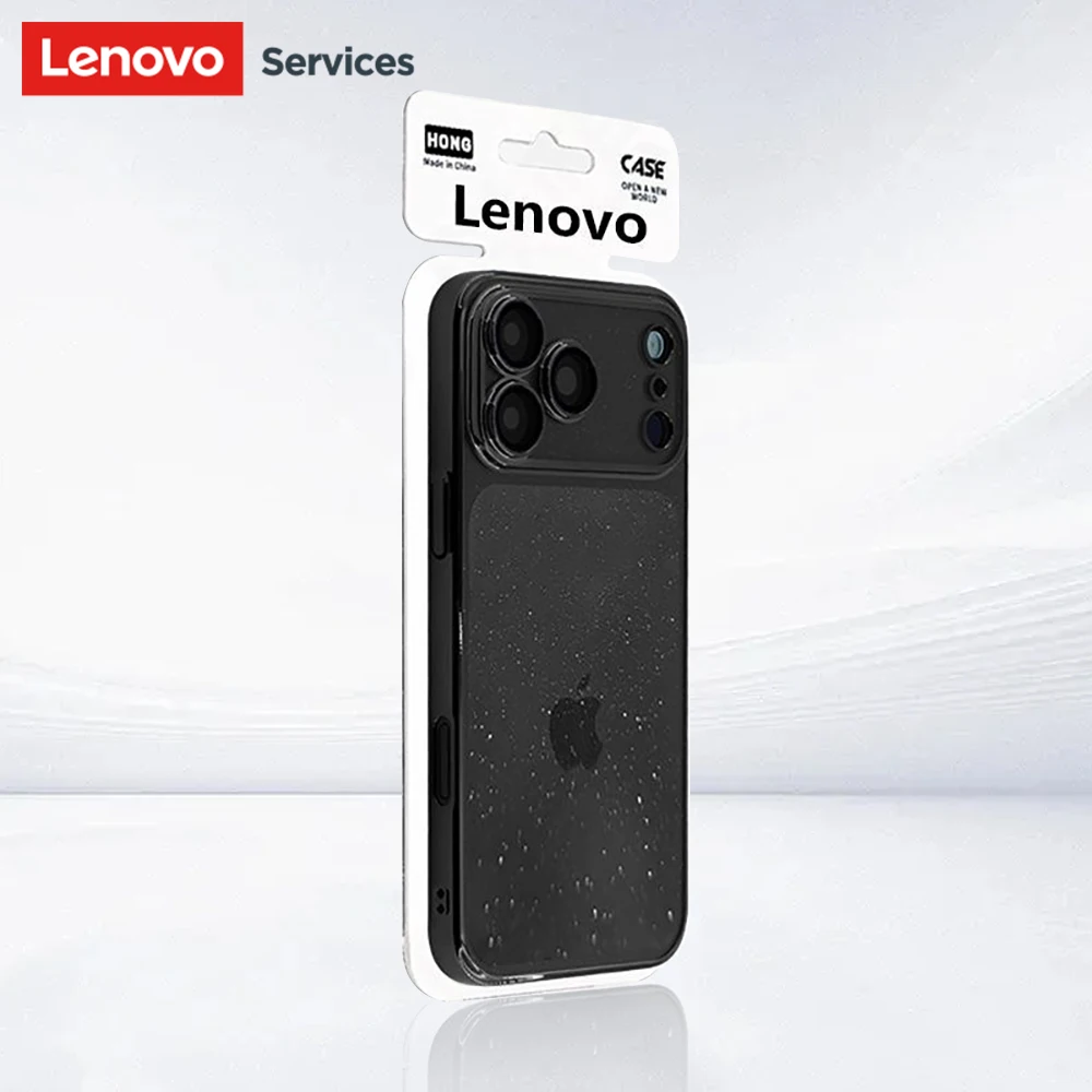 Lenovo – coque de téléphone en Silicone souple, Ultra fine, à paillettes claires, pour iPhone 17 Air 16 15 14 Pro Max, transparente, brillante, couleur unie