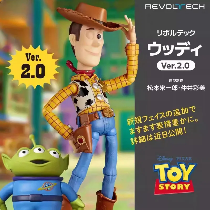 In Stock Original Kaiyodo Revoltech Toy Story Sherif Woody Ver.2.0 Action Figures Anime Ornaments Collection Model Gifts Toy