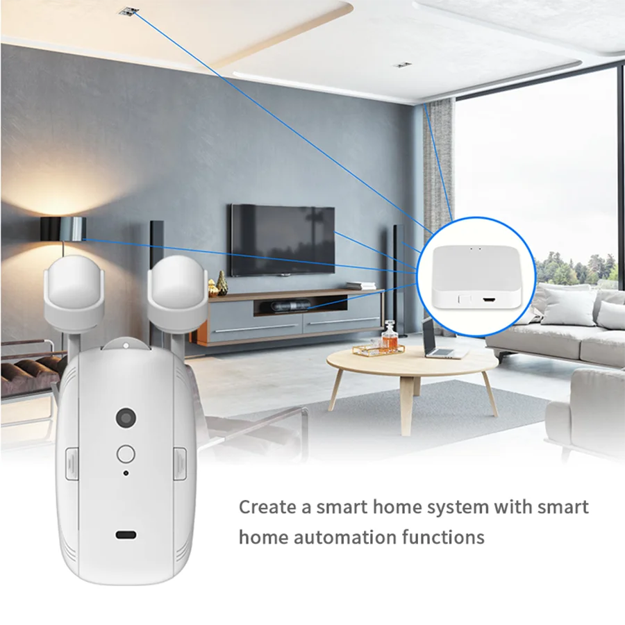 Zigbee T U I Track Roman Rod Smart Curtain Motor Electric Automatic Curtain Robot APP Voice Control Alexa Google Home Alice