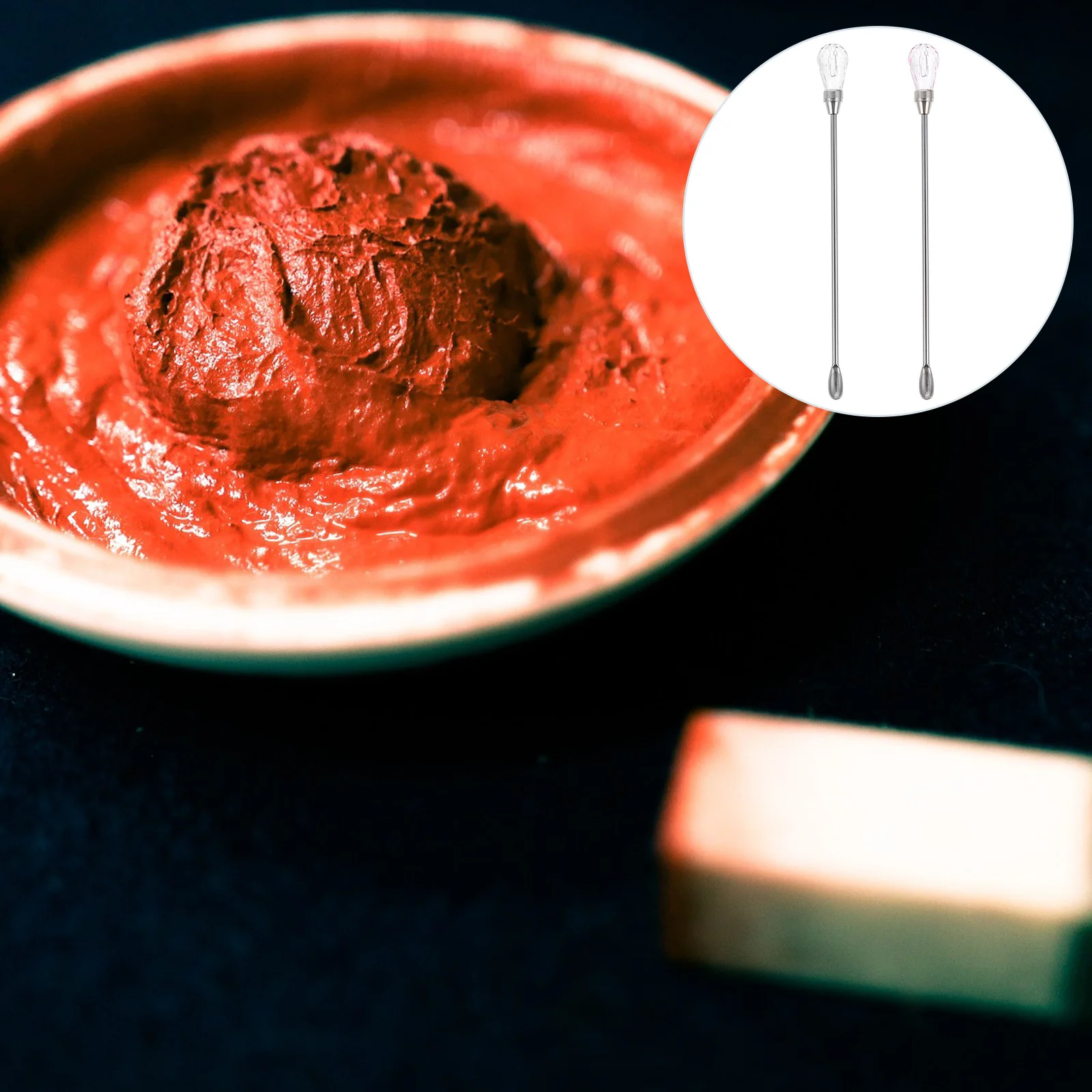 

2Pcs Wax Seal Stirring Rods High Quality Metal Material Heat Resistant Small Size for Melting Wax Seals