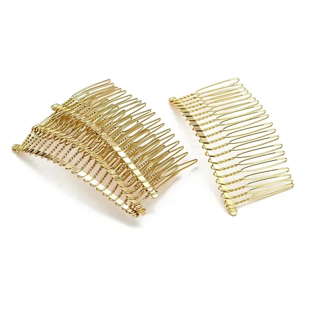 10Pcs/Set 20 Teeth DIY Metal Hair Combs Claw Hairpins for Wedding Jewelry Making Findings Handmade Comb Base Bridal Accessories