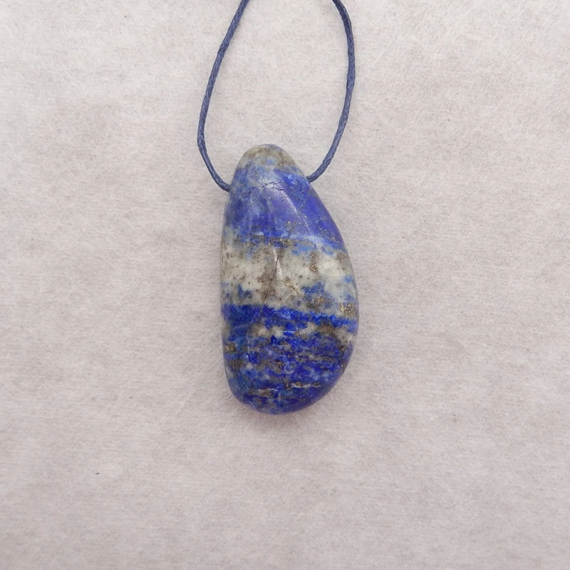 

Natural Lapis Lazuli 44x22x14mm Pendant 22g - Jewelry Charm Gift Accessory for Necklace