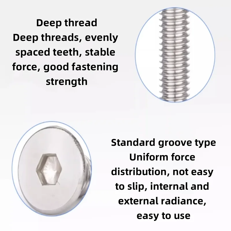 M10 M12 304 Stainless Steel Hex Hexagon Socket Allen Ultra Thin Super Low Flat Wafer Screw Bolt
