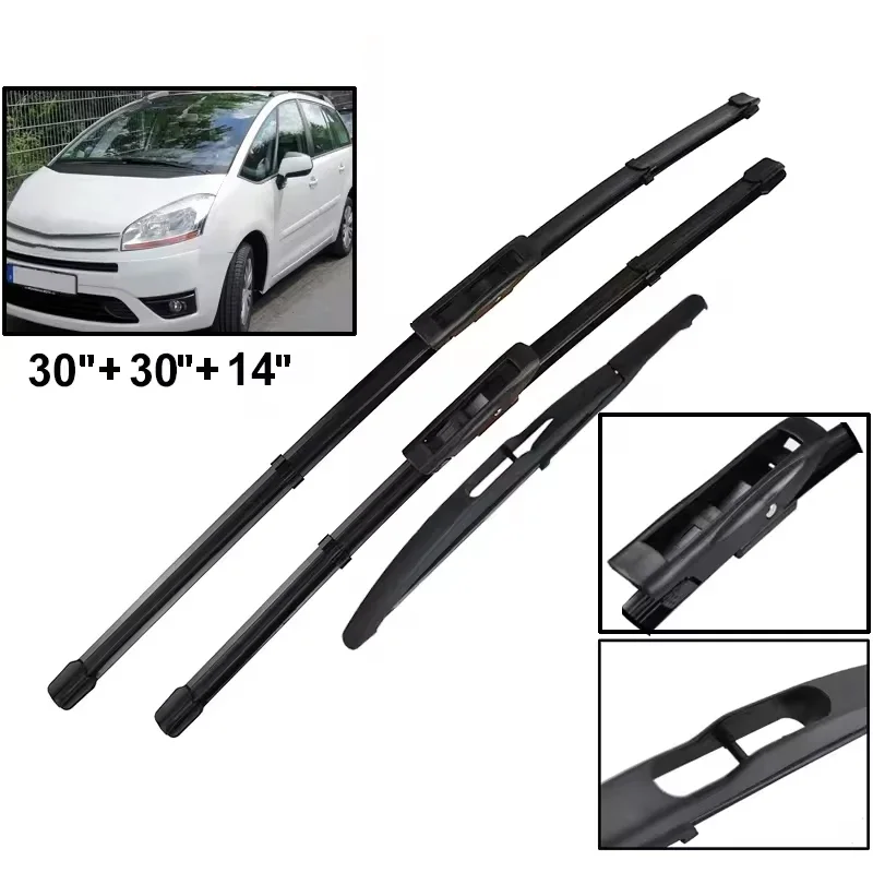

Wiper Front & Rear Wiper Blades For Citroen C4 Grand Picasso C4 Picasso I 2008 - 2013 Windshield Windscreen 30"+30"+14"