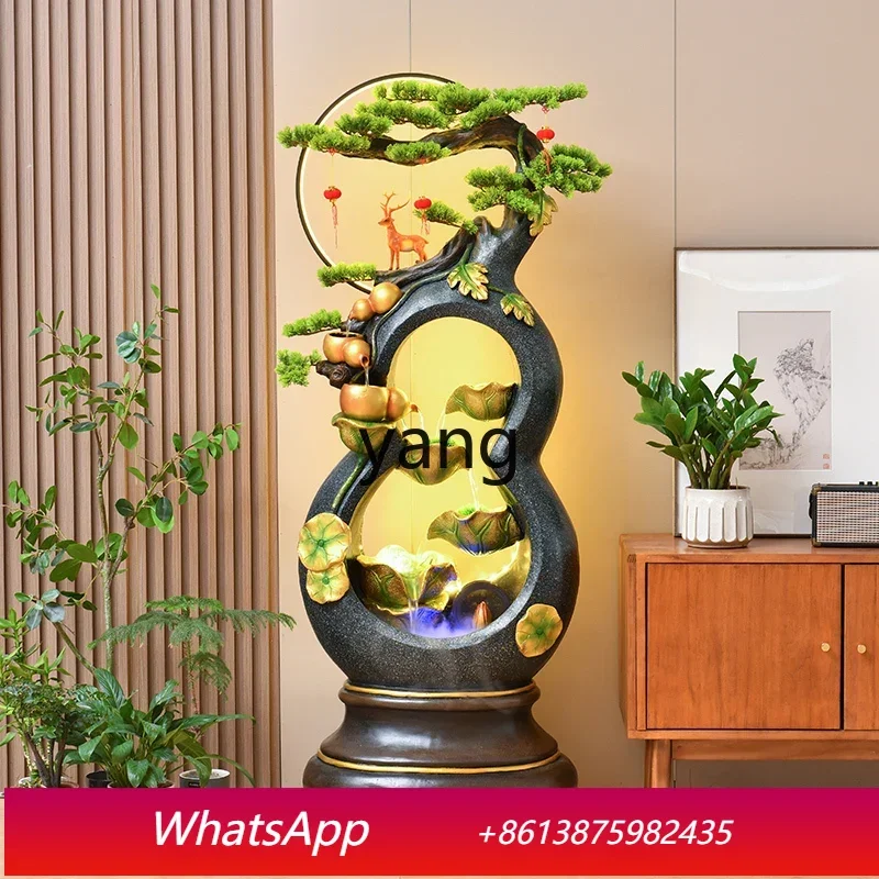 LTTM gourd flowing water lucky rockery circulating water landscape fountain ornament living room office ornament