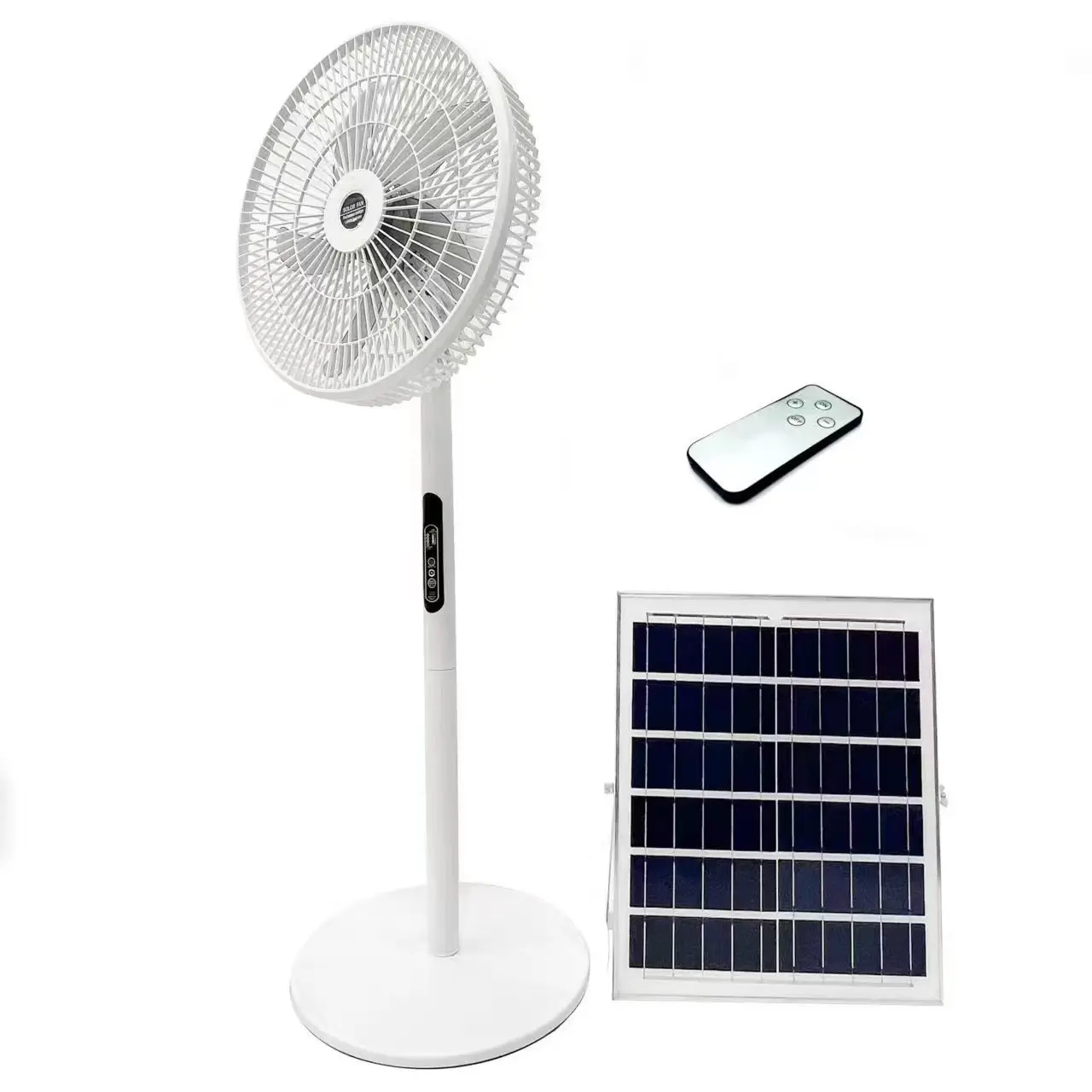 Customized floor charging vertical fan with solar panel