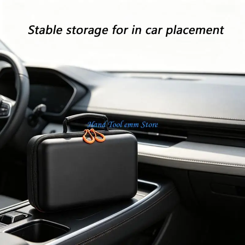 H37F Hard Shell Photo Printer Storage Bag With Molded Interior, Top Handle and Lid Pocket for Paper, Ribbon and Cable Carry