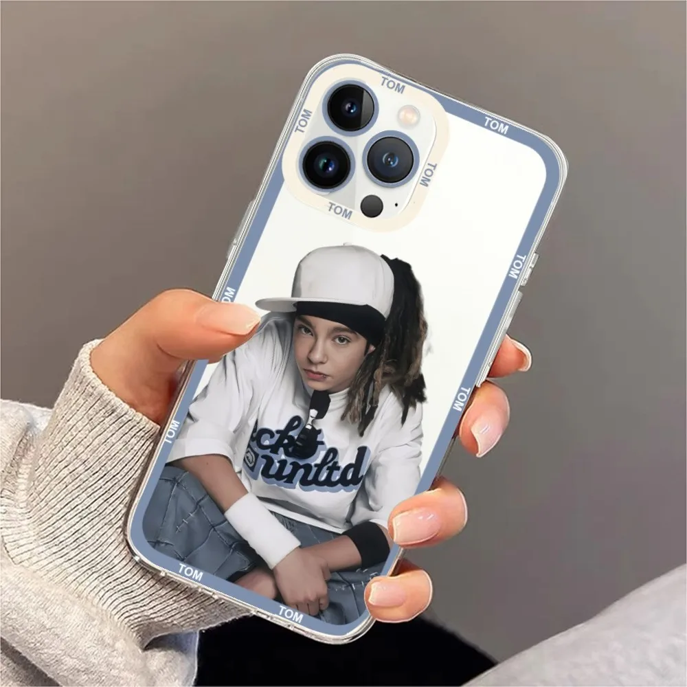 Singer Tom Bill Kaulitz Tokio Hotel Phone Case For iPhone 11 12 Mini 13 14 15 Pro Max Transparent Shell