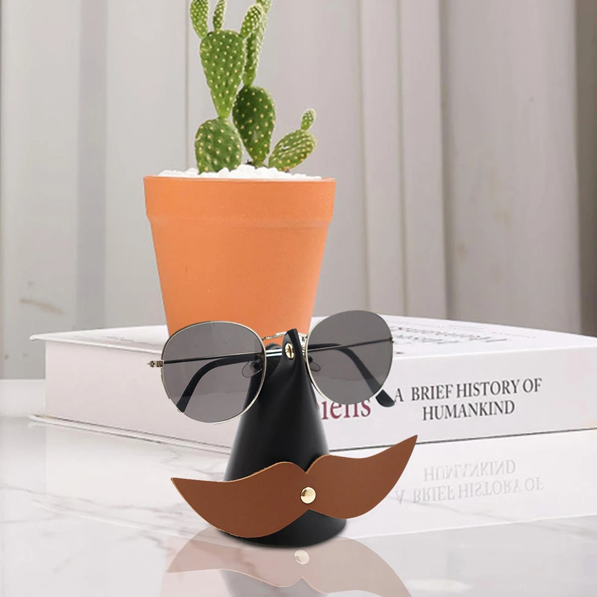 Glasses Holder Stand Pu Leather Eyeglasses Storage Creative Sunglass Holder Stand Durable And Cute Eyeglasses Storage Rack