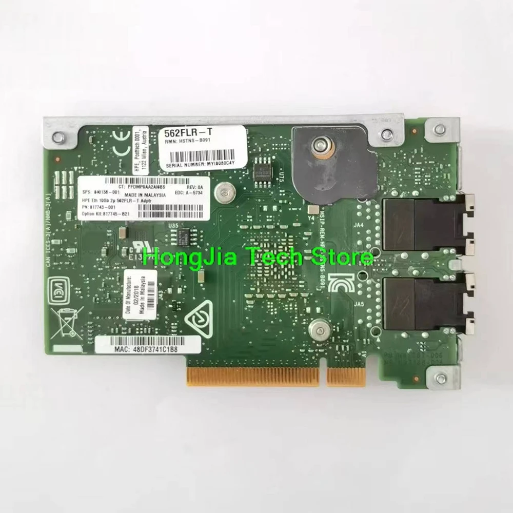 562FLR-T For HPE 10G 2P Ten Gigabit Net-work Card 817745-B21 840138-001 817743-001