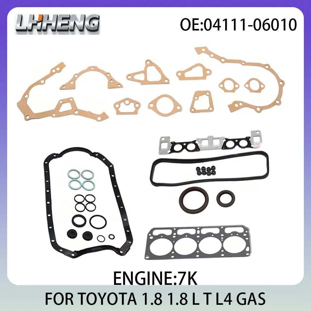 

Полный комплект для капитального ремонта двигателя, набор для восстановления для TOYOTA KIJANG TOWN TUV 04111-06010 04111-06011 1,8 1,8 л T L4 GAS 7K 1991-2006