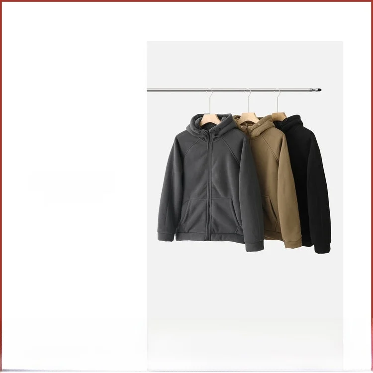 

Мужское двустороннее пальто с капюшоном Thiened Fce, повседневное пальто, осень-зима, тяжелый вес, 900 г, молодежное пальто из полиэфирного волокна