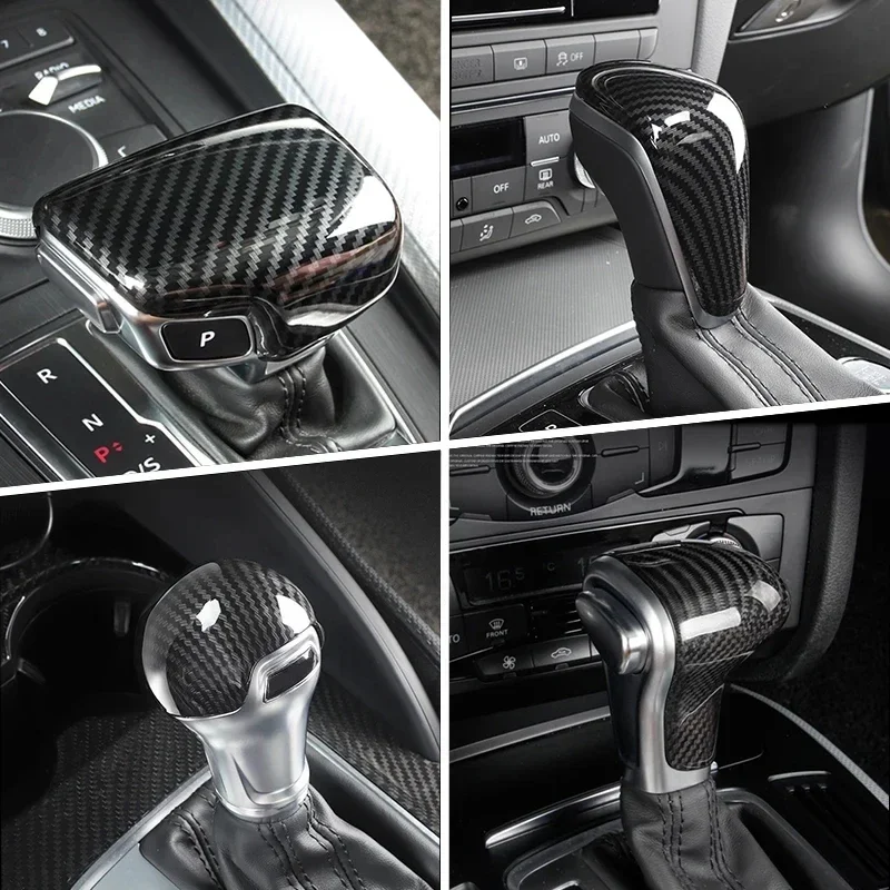 

Carbon Fiber Console Gearshift Handle Head Frame Cover Sticker For Audi A3 A4 A5 A6 A7 Q2 Q5 Q7 S3 S4 S5 S6 S7 B8 B9 Accessories