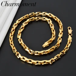 Hiphop Punk Curb Cuban Link Chain Necklace for Women Man Statement Gold Color Choker Classic Trendy Daily Wear Wedding Party