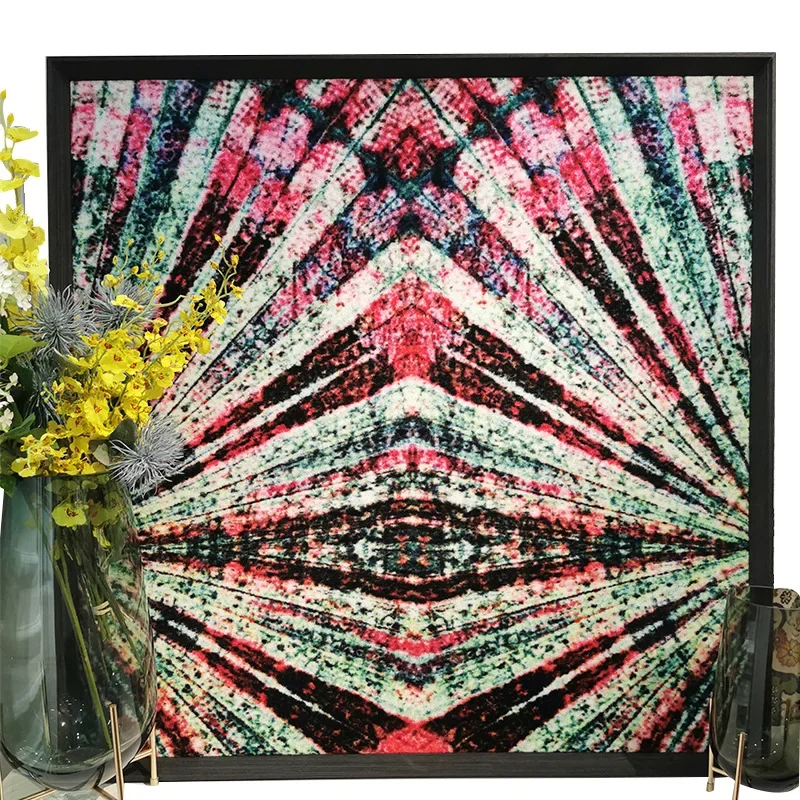 نسيج مصنوع يدويًا، مربع، غطاء حائط، لوحة زخرفية، إحساس عالي، كبير، فرنسي فني، نسيج