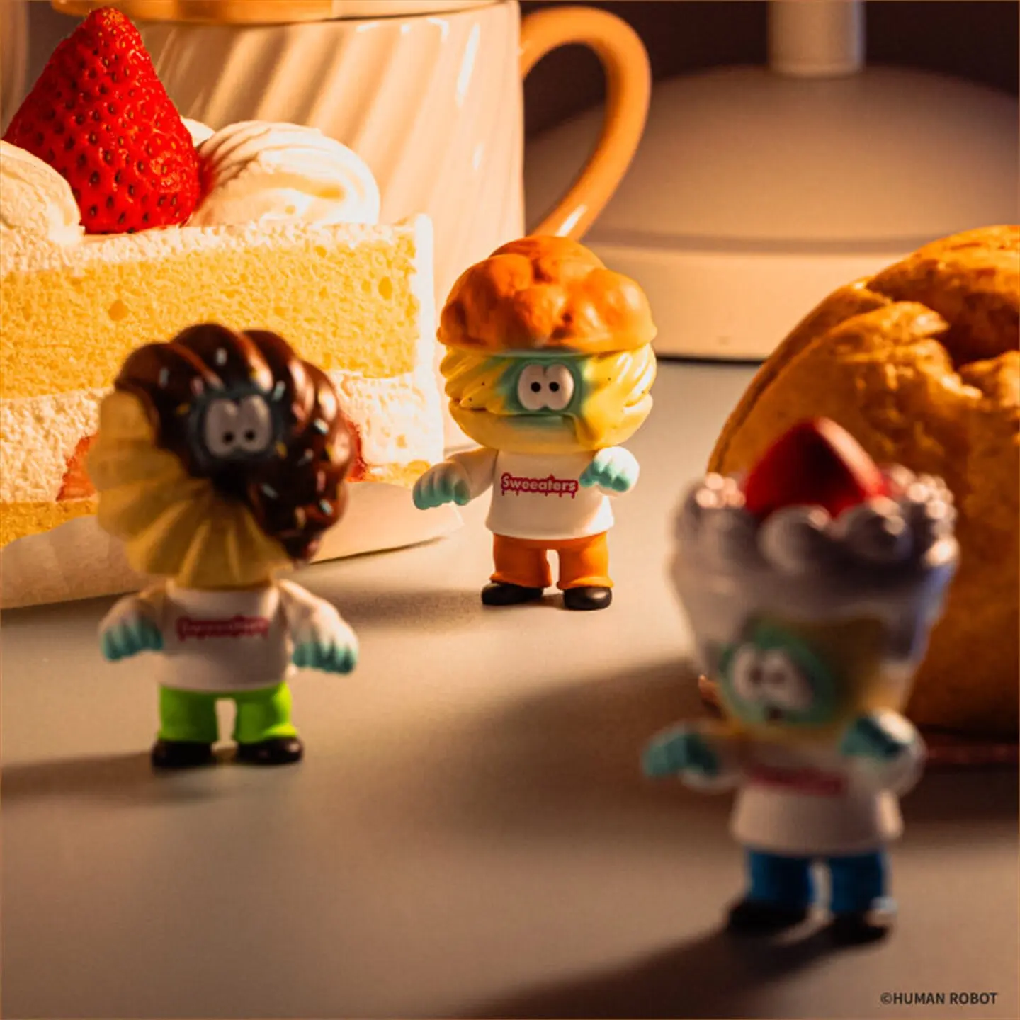 Kenelephant Dessert Zombie Action Figure Donut Mini Figurine Gashapon Toy Collectible Model Desktop Ornament For Adult Hobbyist