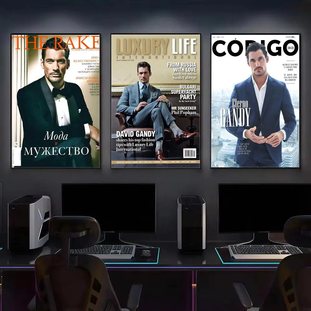 Model D-David Gandy-y Poster HD Wall Art Print, Self-adhesive Poster Sticker, Aesthetic Home Decor