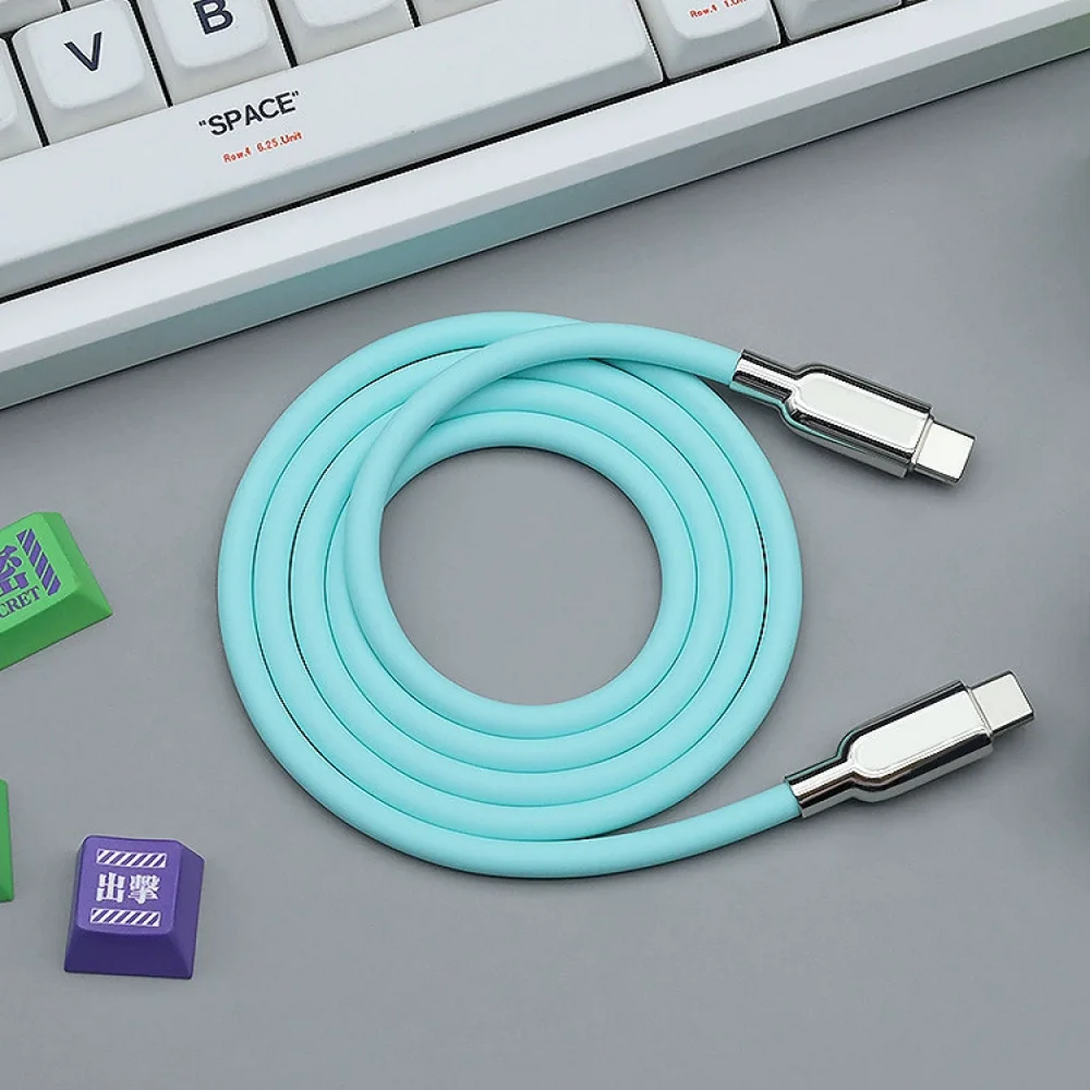 240W USB-C naar USB-C kabel, PD snelladen, siliconen oplaadkabel voor iPhone 17, 16, 15 Pro Max, MacBook, Samsung, Xiaomi