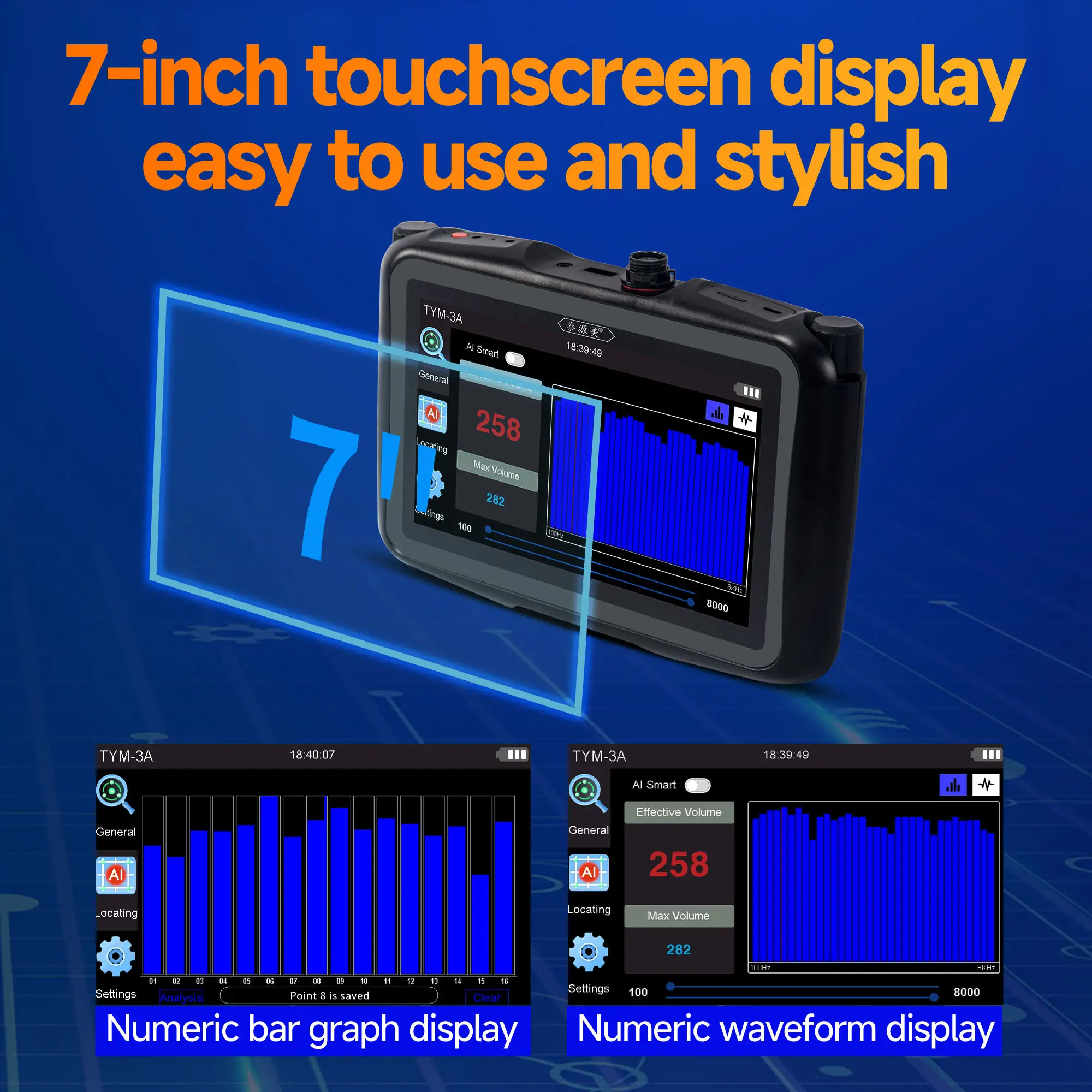 New TYM-3A Series High Efficiency Water Pipe Leakage Detection Spectrum Analyzer Outdoor Leakage Detection Instrument